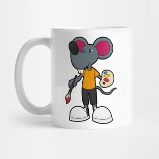 Mouse as Painter with Paint & Brush Mug
